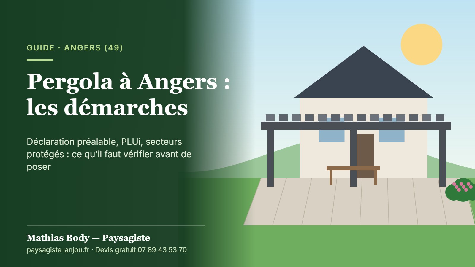 Pergola à Angers : déclaration préalable, PLUi et démarches