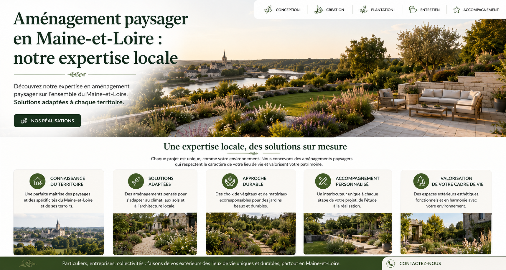 Aménagement paysager en Maine-et-Loire : notre expertise locale