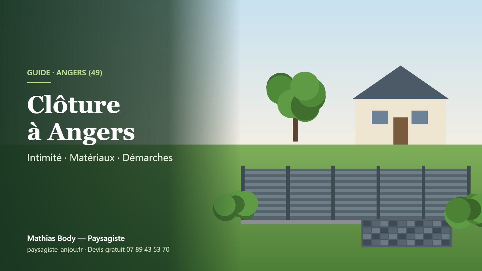 Clôture à Angers : choisir la bonne solution pour son jardin