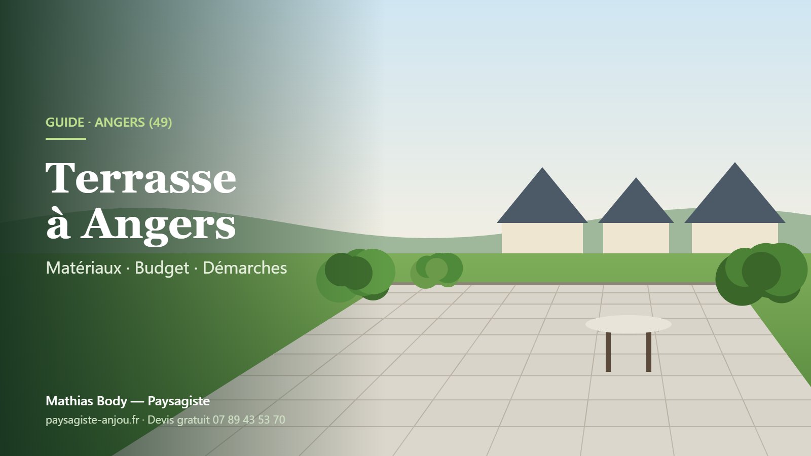 Terrasse à Angers : matériaux, budget et démarches