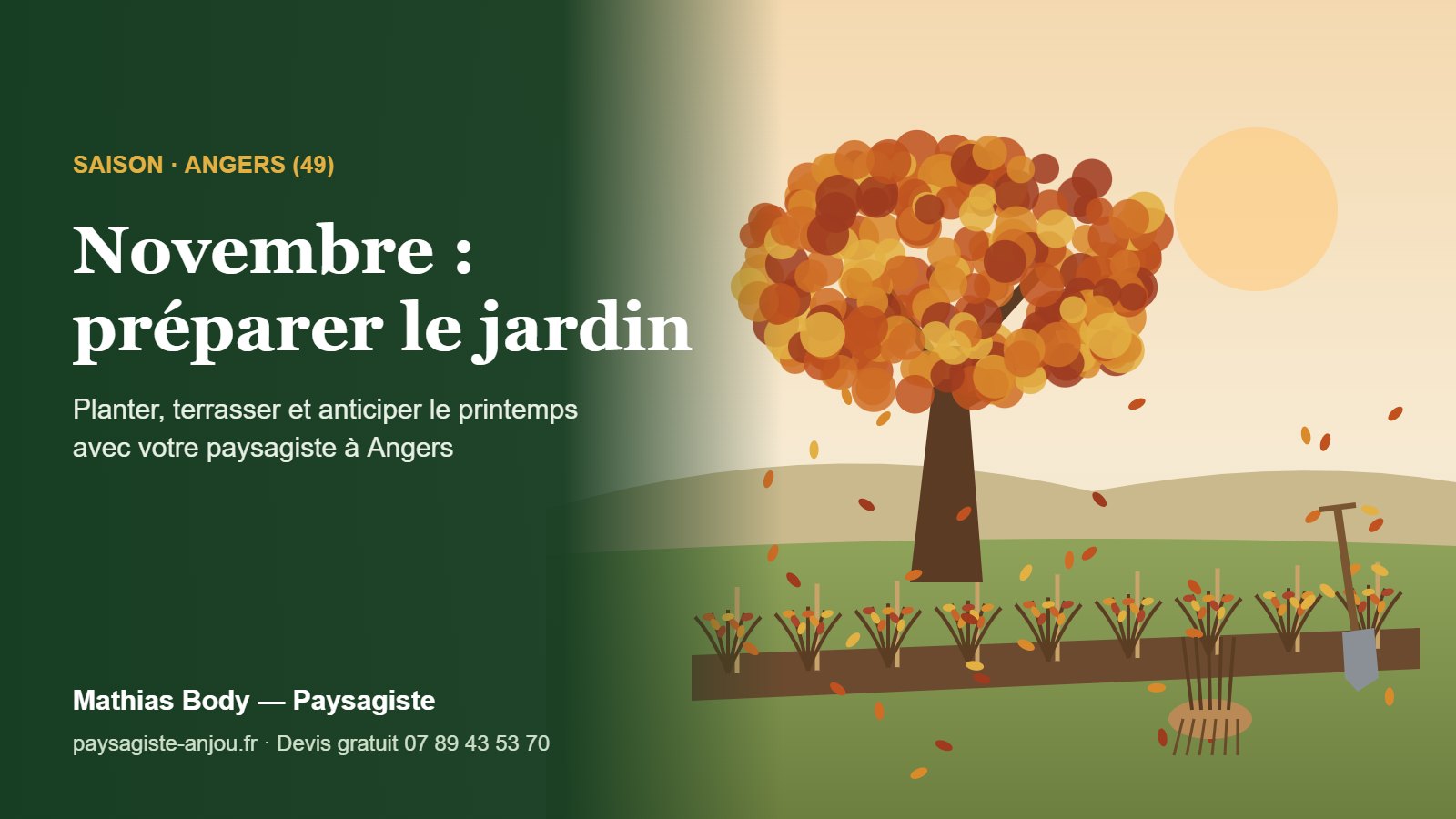 Novembre à Angers : préparer ses travaux de jardin