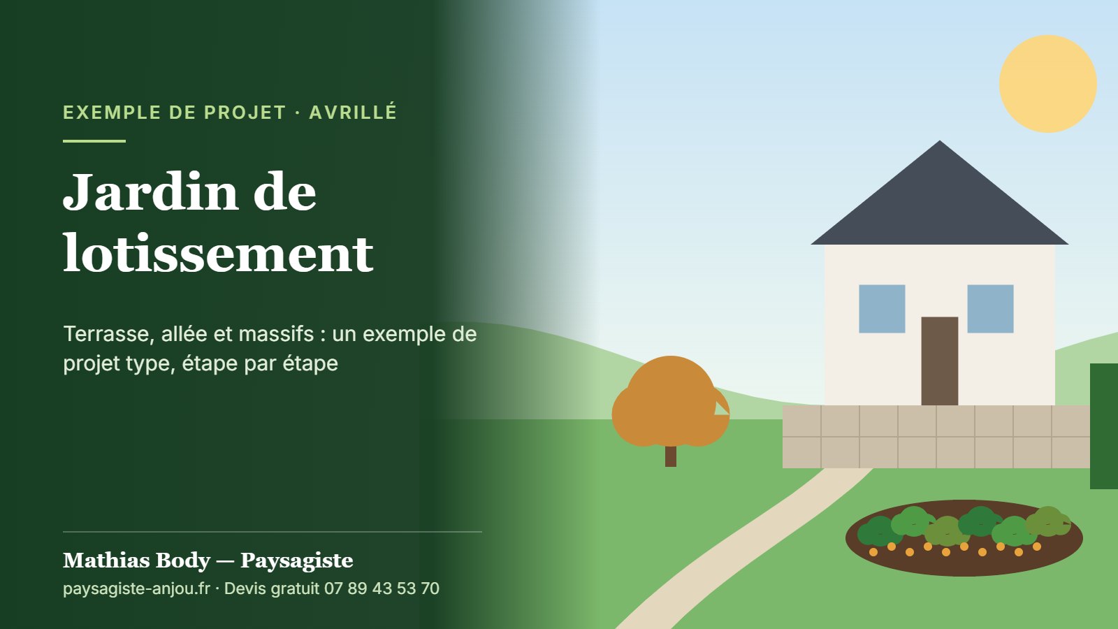 Paysagiste à Avrillé : exemple de projet de jardin complet